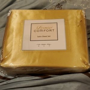 Gold Satin Sheet Set- Full Size